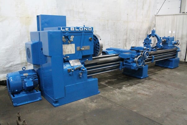 32" x 150" LeBlond #NFL, engine lathe, 20" swing over cross slide, 4-jaw 24" chuck, steady rests, 40 HP - Image 3