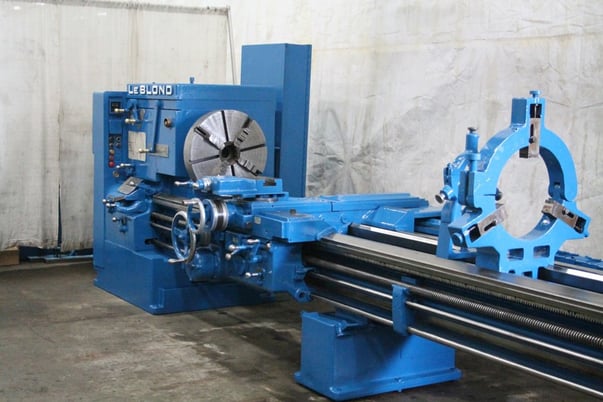 32" x 150" LeBlond #NFL, engine lathe, 20" swing over cross slide, 4-jaw 24" chuck, steady rests, 40 HP - Image 4