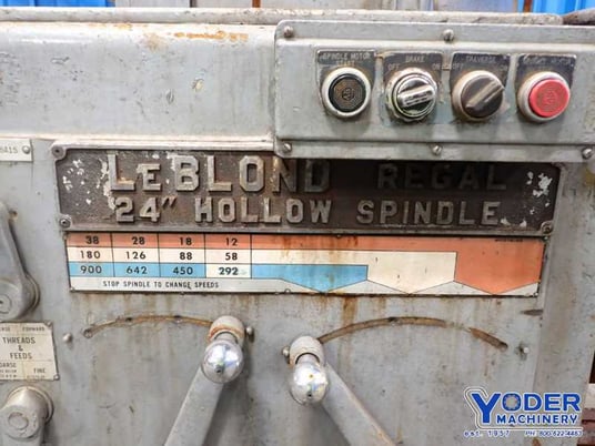 32" x 192" LeBlond #Regal, hollow spindle engine lathe, front 3-jaw 15" chuck, 15 HP, #75463 - Image 4