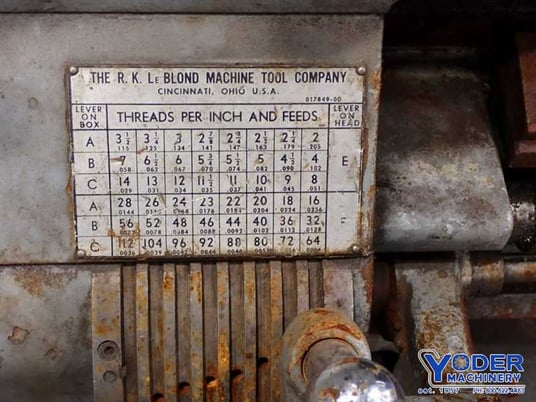 32" x 192" LeBlond #Regal, hollow spindle engine lathe, front 3-jaw 15" chuck, 15 HP, #75463 - Image 6
