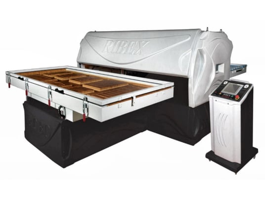 Ribex #Robo, Vacuum Membrane press, 112" x 64" table frame, 106" x 48-3/8" area, 3-1/2" thick, 26.5 kW, (100) - Image 1