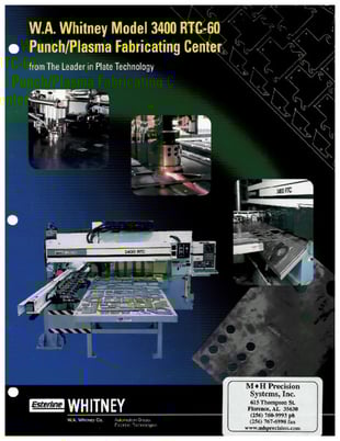 40 Ton, Whitney #3400RTC-60-680-850 Combination, punch plasma machine, 1998 - Image 8