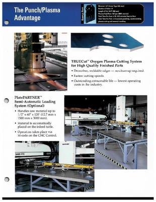 40 Ton, Whitney #3400RTC-60-680-850 Combination, punch plasma machine, 1998 - Image 10