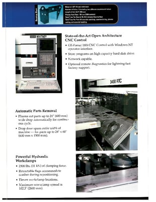 40 Ton, Whitney #3400RTC-60-680-850 Combination, punch plasma machine, 1998 - Image 11
