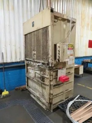 60" x 30" x 48" Piqua #Series 40, Cardboard Baler, 7" bore, 27" open, 15 HP - Image 3
