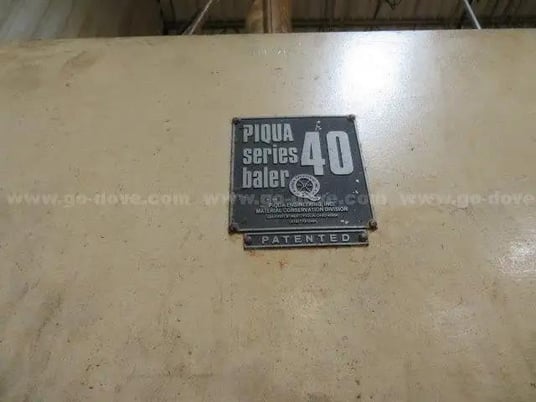 60" x 30" x 48" Piqua #Series 40, Cardboard Baler, 7" bore, 27" open, 15 HP - Image 6