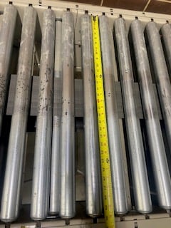 33.5" wide x 64' long, Gravity Roller Conveyor Belt, 30" rollers - Image 3
