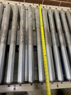 33.5" wide x 64' long, Gravity Roller Conveyor Belt, 30" rollers - Image 5