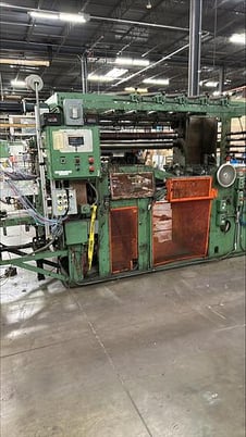 60" Sleeter, Dietzco, with 3 color Wolverine Flexo Tail printer, 500-550 FPM - Image 1