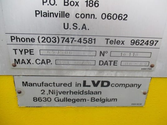 65 Ton, LVD #65-JS-06, CNC hydraulic press brake, 6' overall, 1990 - Image 6