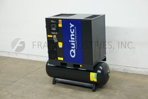 136 acfm, 100 psi, Quincy #QGSV30, screw compressor, 120 gallon receiver tank - Image 5