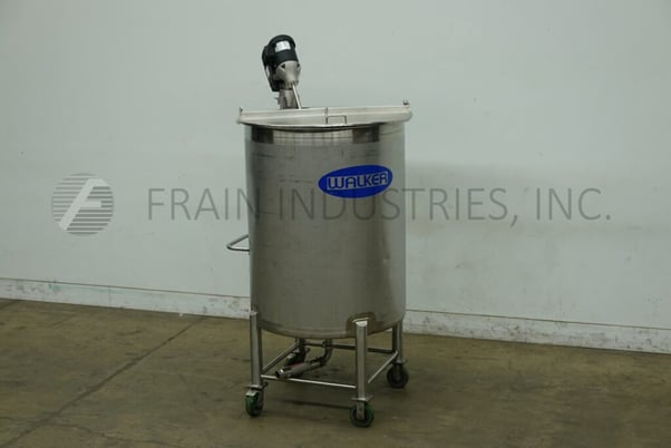 250 gallon Walker, 316 Stainless Steel single wall tank, 36" OD, 50" straight wall, flat top with dual flip - Image 5