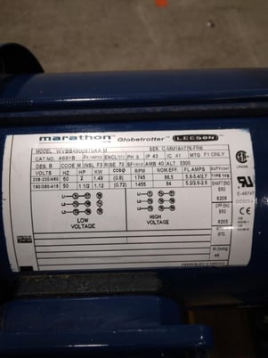 1000 HP 1800 RPM Marathon, Frame 6805L, DPFV, new, 460 Volts - Image 4