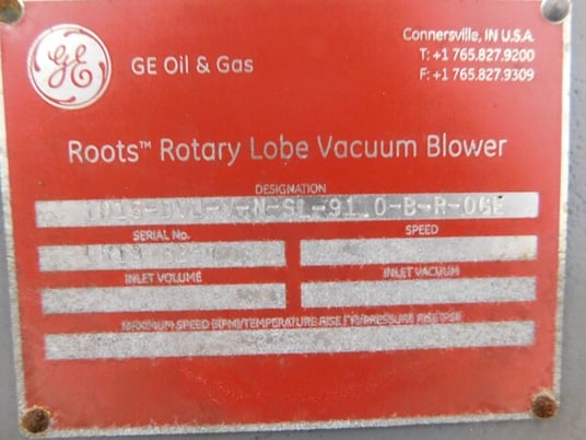 13.3 psi, Roots #1016-DVJ-V-N-SL-91.0-B-R-OGE, rotary lobe vacuum blower, 1900 RPM - Image 10