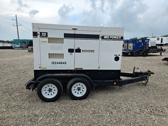 62 KW Multiquip #DCA70SSIU4F, trailer mounted diesel generator, sound attenuated enclosure, Tier 4F, 2018 - Image 1
