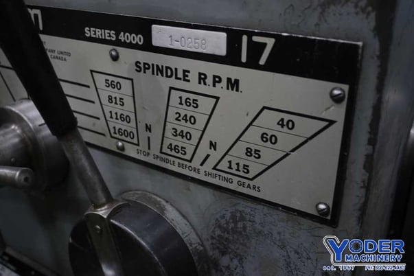 18" x 60" Standard Modern #17-60 Series 4000, engine lathe, 10-1/2" swing over cross slide, 12" chk, #76247 - Image 3