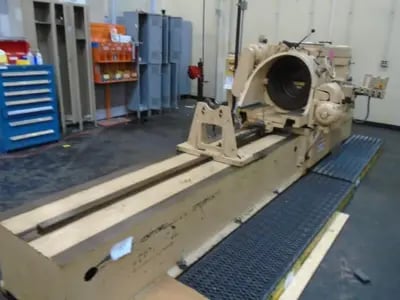 Fellows #Z, horizontal gear shaper, 5" stroke, extended bed for long shafts, lrg hole in work spindle - Image 4