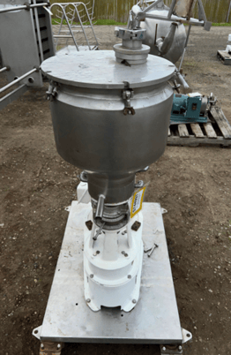 Gillford Eppenbach #VT7, colloid mill, w/10" dia x 12" deep jacketed conical hopper - Image 3