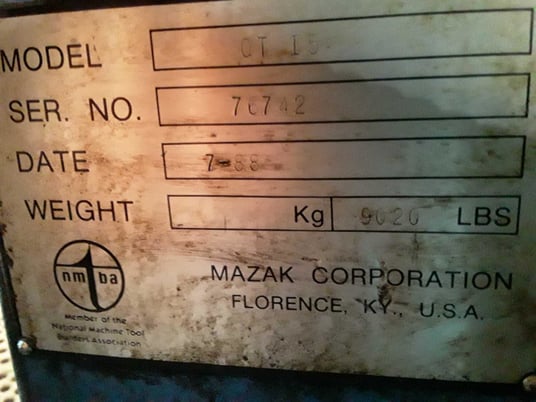 Mazak #QT-15, CNC lathe, 15