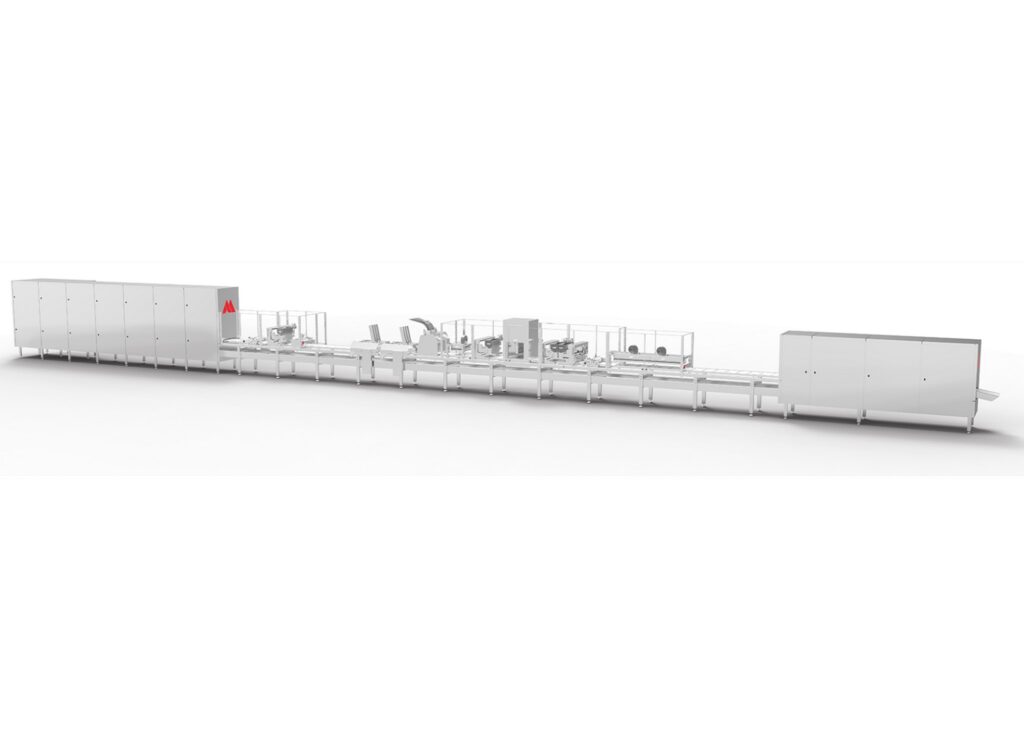 Aasted Jensen #700-2, mould depositing line with freeze cone technology ...