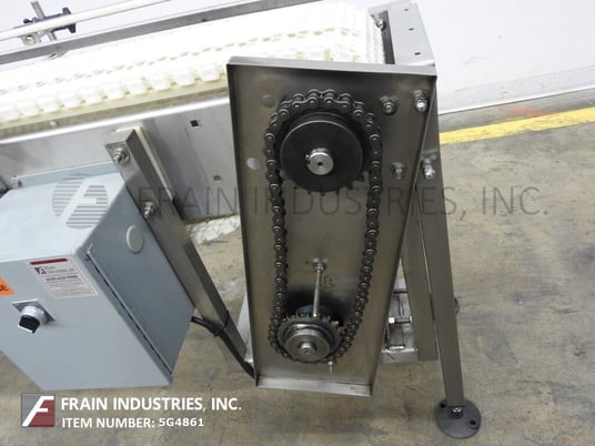 10" wide x 11.1' long, Van Pak, Stainless Steel flexlink table top conveyor - Image 2