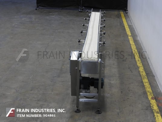 10" wide x 11.1' long, Van Pak, Stainless Steel flexlink table top conveyor - Image 3