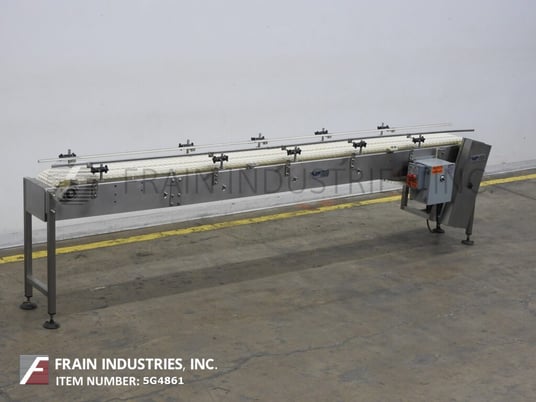 10" wide x 11.1' long, Van Pak, Stainless Steel flexlink table top conveyor - Image 5
