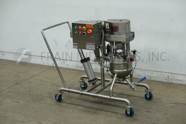 5 gallon Lee #15LD9MT, 316 Stainless Steel double motion 1/2 jacketed kettle, 14" dia x 12" deep with a 6" - Image 1