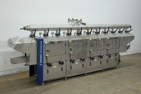 Krones #4000, Stainless Steel, steam shrink tunnel, mounted on Stainless Steel frame - Image 1
