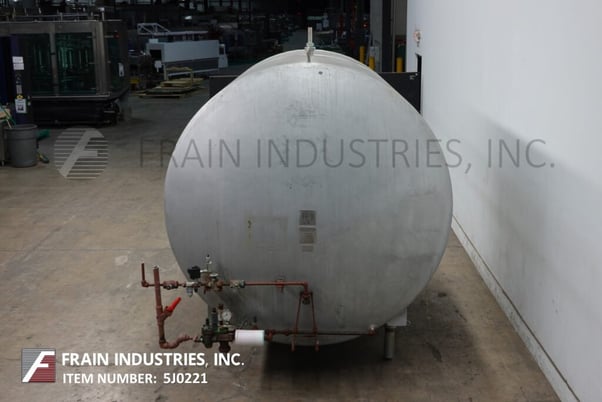 2500 gallon Mueller #SHW, 304 Stainless Steel jacketed horizontal mixing tank, 87" diameter x 100" length - Image 4