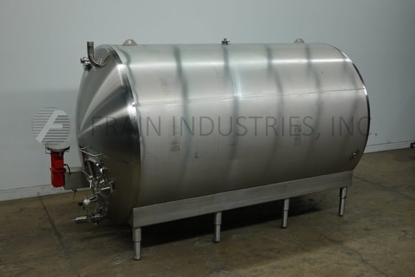 4200 gallon Feldmeier, 304 Stainless Steel horizontal tank, 90" diameter x 140" straight wall, dish ends - Image 1