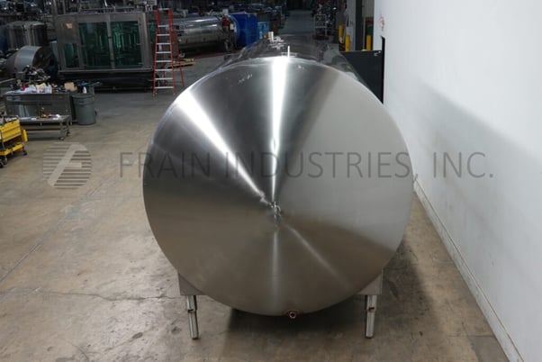 4200 gallon Feldmeier, 304 Stainless Steel horizontal tank, 90" diameter x 140" straight wall, dish ends - Image 4