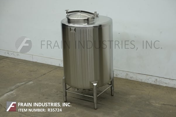 2000 gallon Heritage Equipment Co. #BC-CIP200, 304 Stainless Steel tank, 38" diameter x 48" deep, mounted on - Image 5