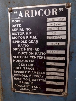 12 Stand, Ardcor / Roll Craft #F-10, adjust width stud rollformer, 5.25" roll space, 2000 - Image 2