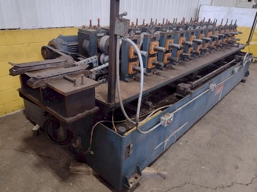 12 Stand, Ardcor / Roll Craft #F-10, adjust width stud rollformer, 5.25" roll space, 2000 - Image 6