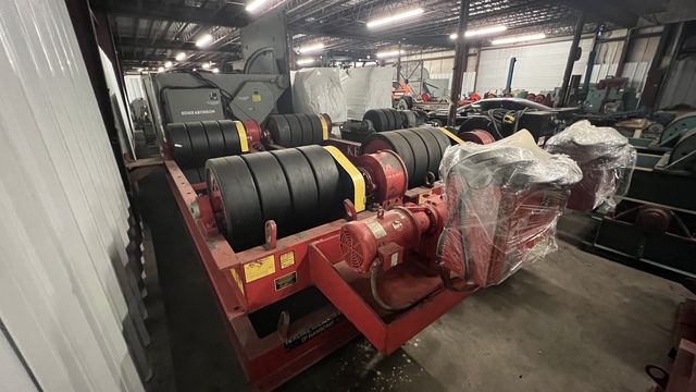 120 Ton, Ransome #EPRR/EIRR, set of tank or vessel turning rolls, rubber wheel, 240000 lb. - Image 1