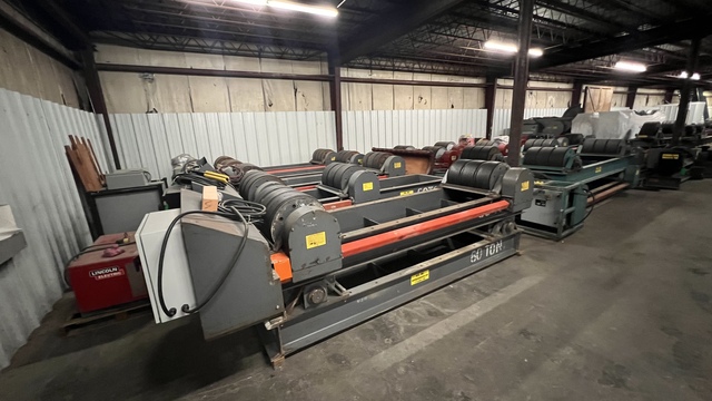 120 Ton, Preston-Eastin #TDRA-120HD, tank & vessel turning roll sets w/extended frame - Image 1