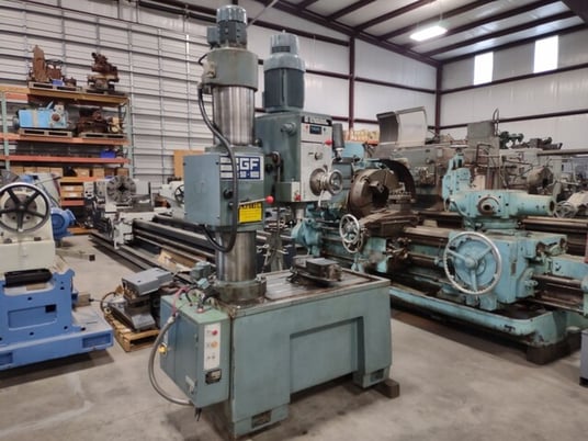 2.7'-10" South Bend / Foradia #GF500-800, radial drill, #4MT, 9" stroke, 40-1750 RPM - Image 1