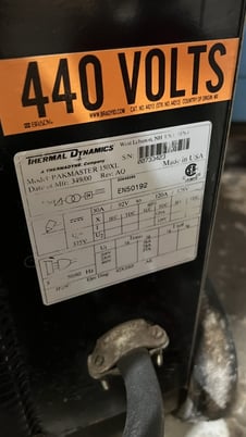 Thermal Dynamics #Pak-Master-150XL, plasma machine w/hand held torch - Image 3