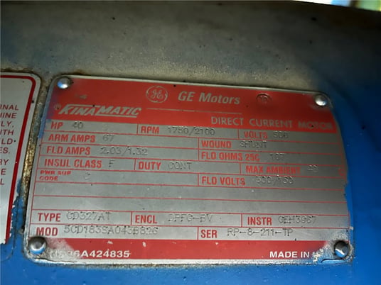 Maag #EX110/110-BF, thermoplastics melt pump, 800-2000 lbs/hr, 40 HP GE DC motor, 1750/2100 RPM - Image 10