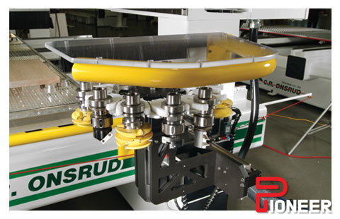 Onsrud #F62S, CNC router, 5-Axis, 60" x 60" table, 62" X, 80" Y, 29-41" Z, 12 HP, 24000 RPM, 12 side mount - Image 5