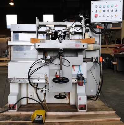 Mitre Door Machine, Bacci #TTF1, 40mm blade, 3 HP, PLC controlled, 1998 - Image 1