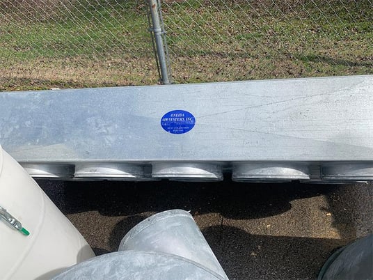 Oneida Air Systems #XXK050346, Cyclone w/After-filter Plenum, 2" SP, 5 HP, 8" inlet, (10) filter bags, 1997 - Image 3