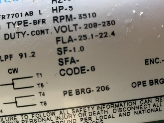 Oneida Air Systems #XXK050346, Cyclone w/After-filter Plenum, 2" SP, 5 HP, 8" inlet, (10) filter bags, 1997 - Image 8