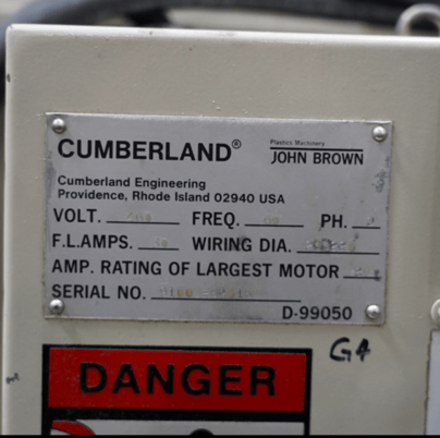 14" x 26" Cumberland #684 3KN granulator, 3 fly/2 bed knives, open rotor, 25 HP - Image 4