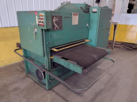 42" Timesavers #343-1SG, slag grinder belt sander w/Hammond dust collector, 1991, #17009 - Image 3