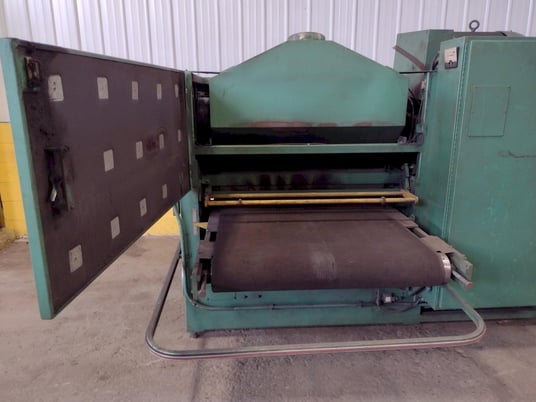 42" Timesavers #343-1SG, slag grinder belt sander w/Hammond dust collector, 1991, #17009 - Image 6