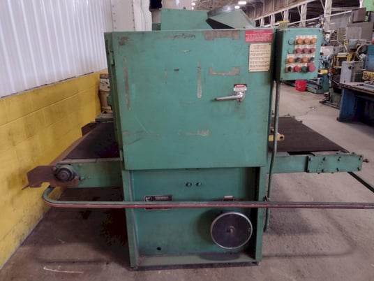 42" Timesavers #343-1SG, slag grinder belt sander w/Hammond dust collector, 1991, #17009 - Image 8