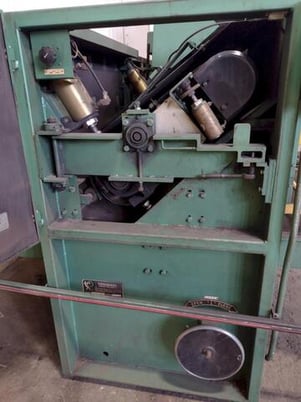 42" Timesavers #343-1SG, slag grinder belt sander w/Hammond dust collector, 1991, #17009 - Image 9