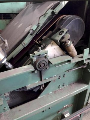 42" Timesavers #343-1SG, slag grinder belt sander w/Hammond dust collector, 1991, #17009 - Image 10
